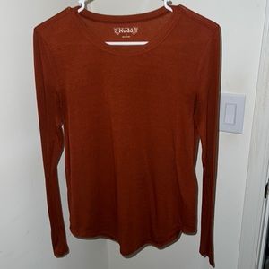 Burnt orange long sleeve top